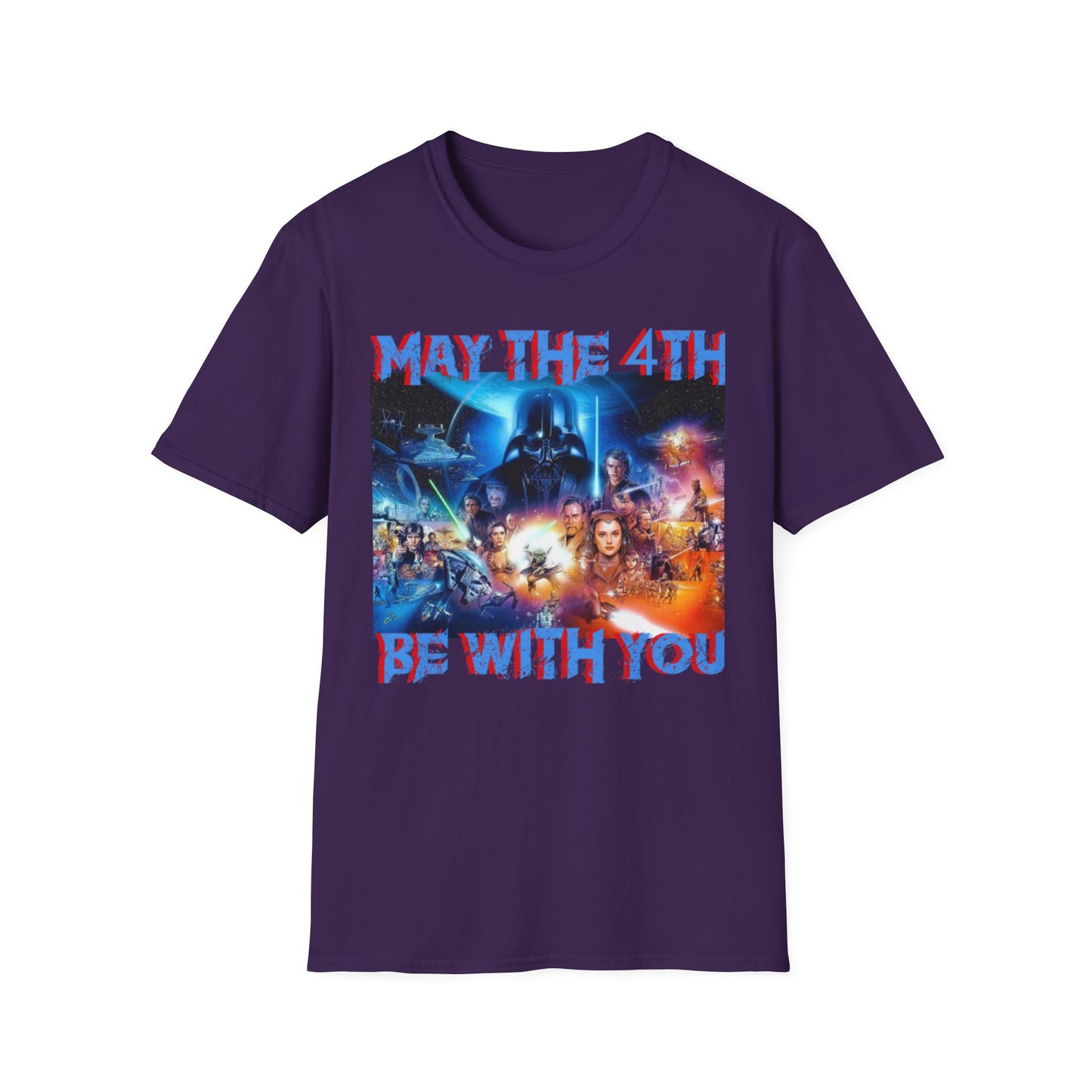 Unisex Softstyle T-Shirt - "May the 4th Be With You" Star Wars Tee for Fans