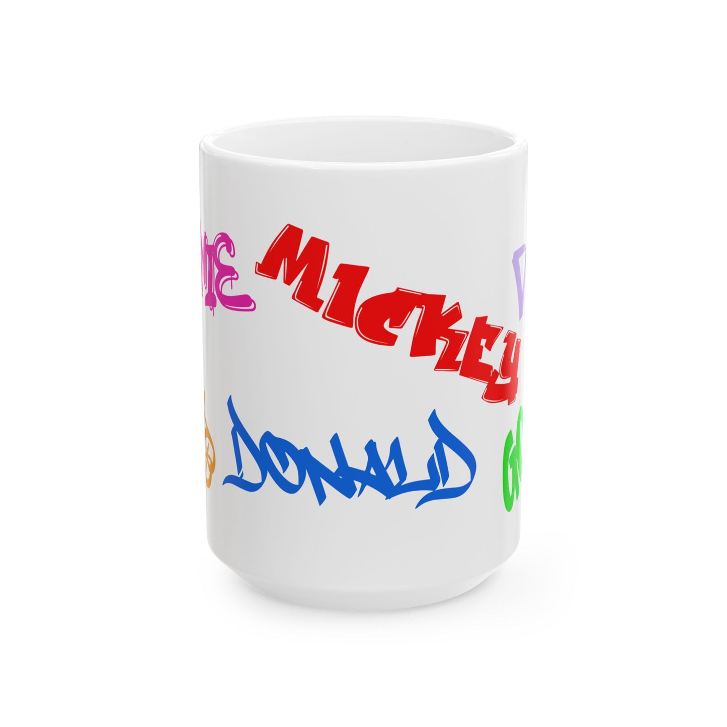 Colorful Cartoon Character Ceramic Mug - 11oz & 15oz