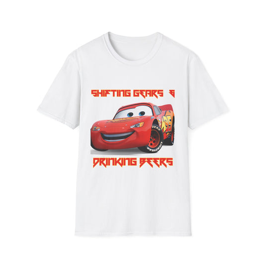Lightning McQueen Unisex Softstyle T-Shirt - Perfect for Car Lovers and Kids!
