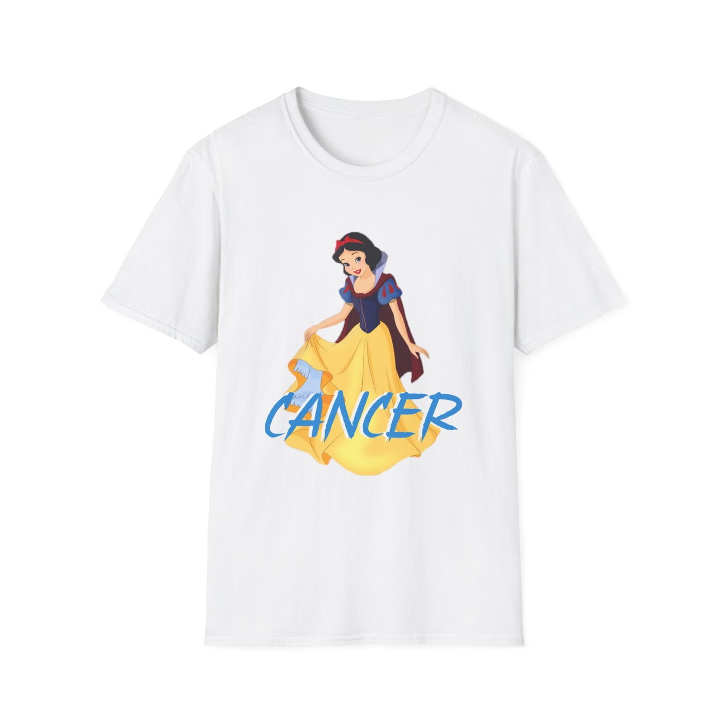 Snow White Cancer Unisex Softstyle T-Shirt, Cute Astrology Tee, Disney Inspired Gift, Birthday, Zodiac Sign Apparel, Casual Wear