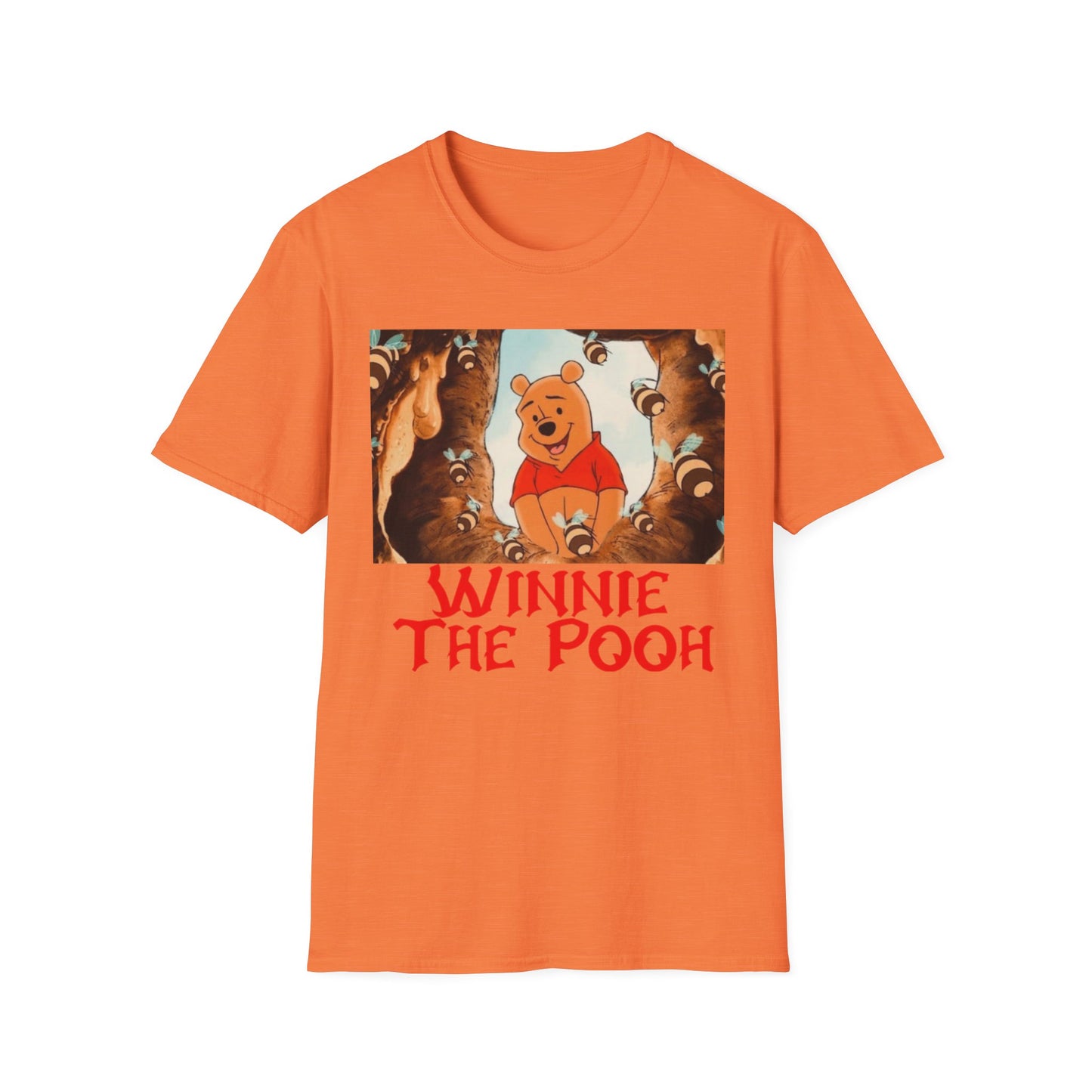 Winnie the Pooh Unisex Softstyle T-Shirt - Nostalgic Cartoon Tee for Kids and Adults