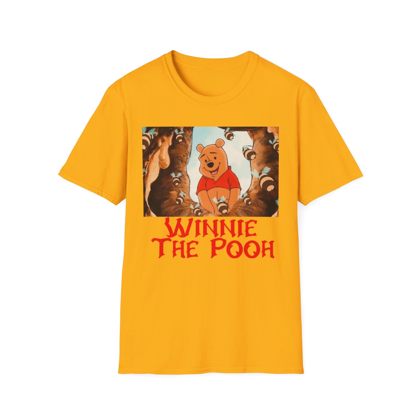 Winnie the Pooh Unisex Softstyle T-Shirt - Nostalgic Cartoon Tee for Kids and Adults