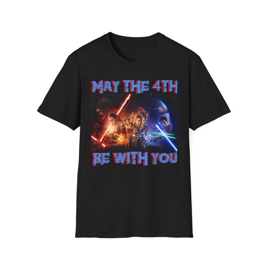 Unisex Softstyle T-Shirt - "May the 4th Be With You" Star Wars Tee for Fans