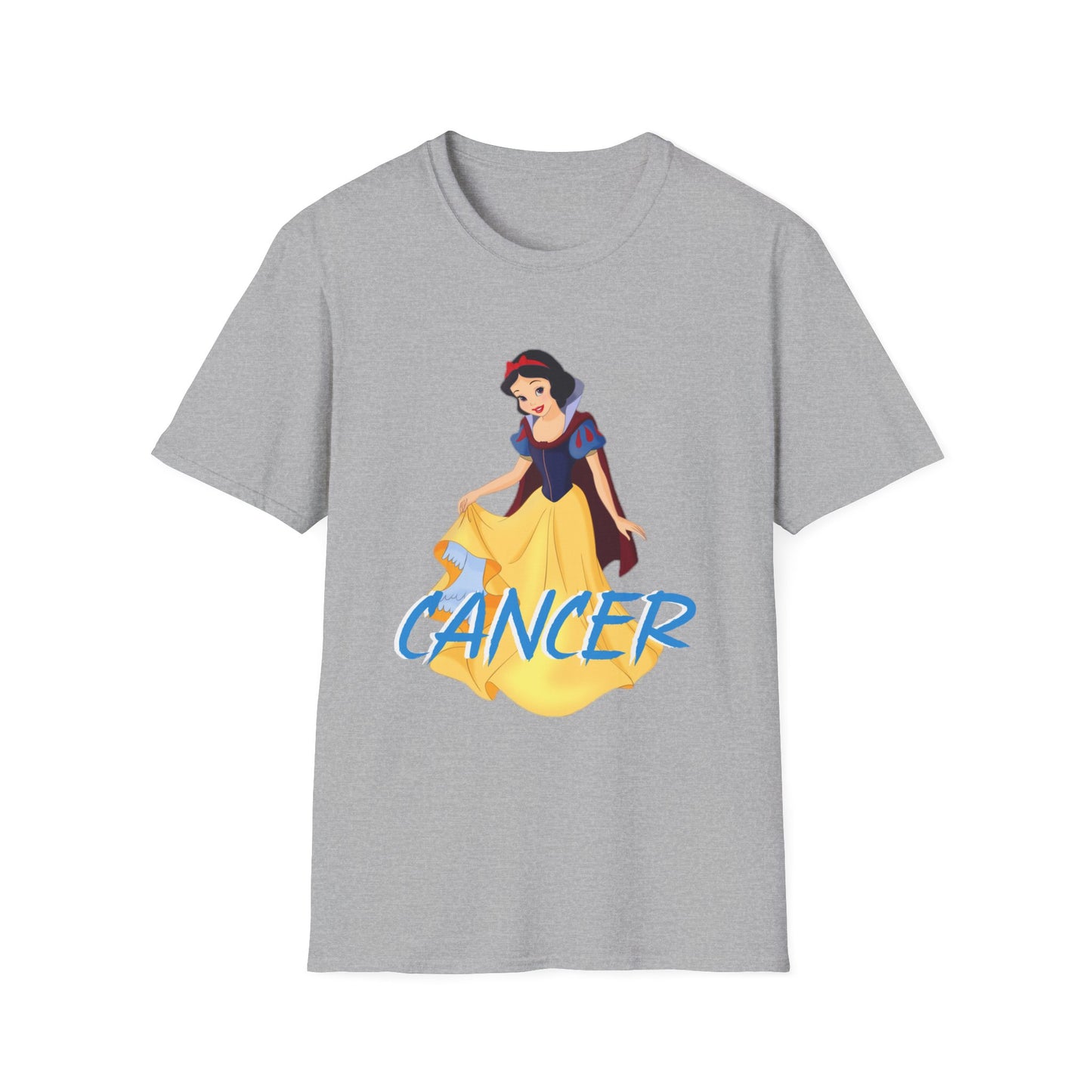 Snow White Cancer Unisex Softstyle T-Shirt, Cute Astrology Tee, Disney Inspired Gift, Birthday, Zodiac Sign Apparel, Casual Wear