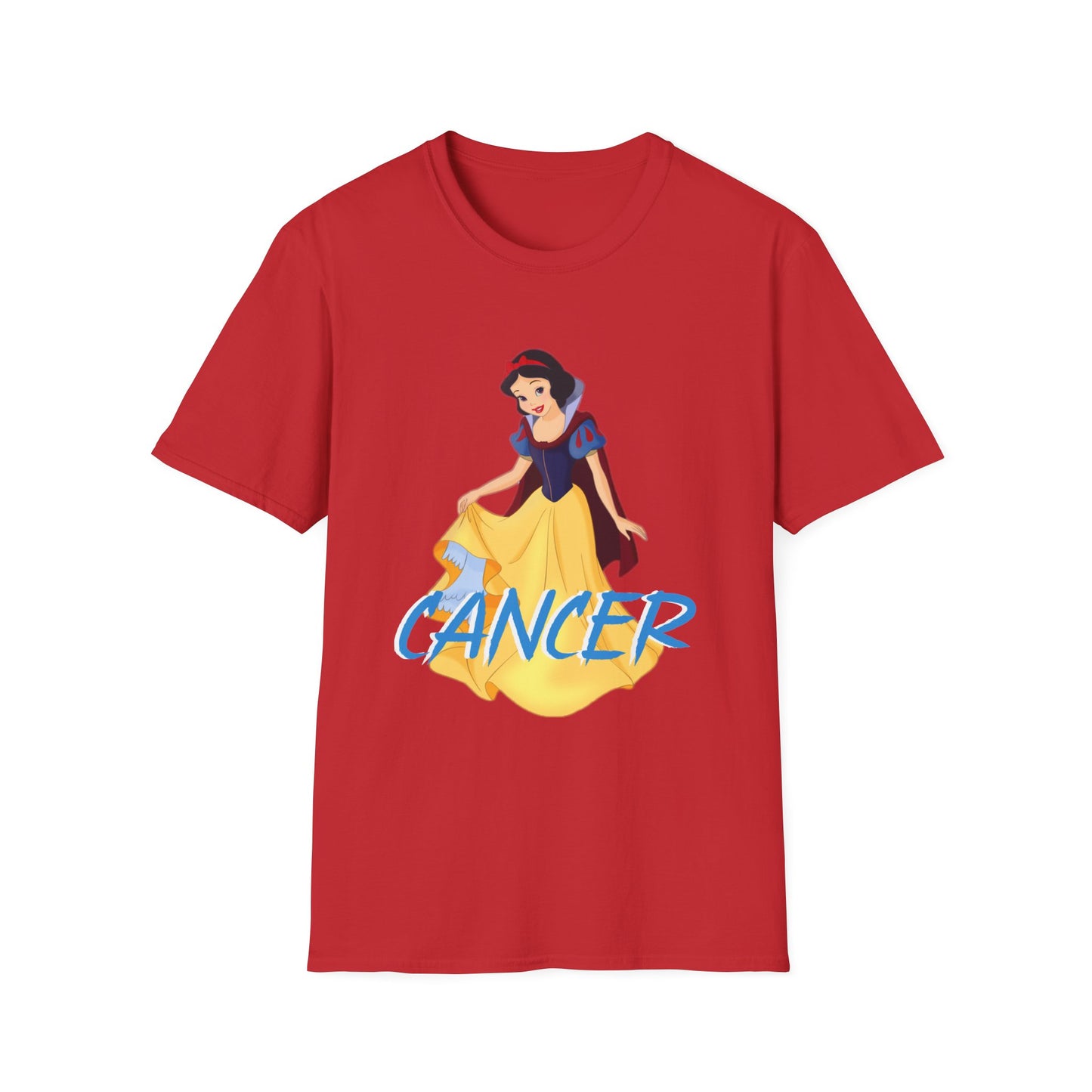 Snow White Cancer Unisex Softstyle T-Shirt, Cute Astrology Tee, Disney Inspired Gift, Birthday, Zodiac Sign Apparel, Casual Wear