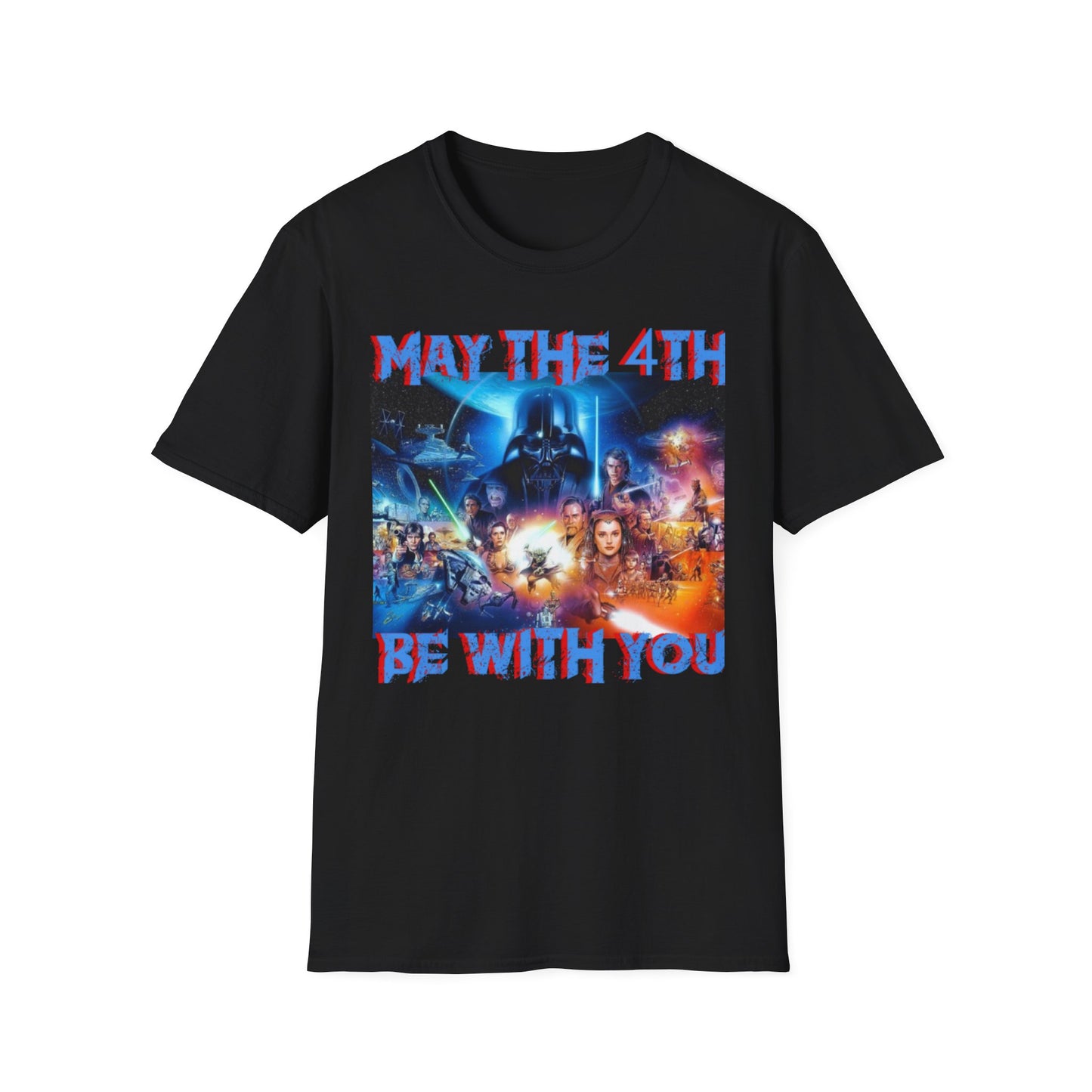 Unisex Softstyle T-Shirt - "May the 4th Be With You" Star Wars Tee for Fans