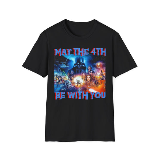 Unisex Softstyle T-Shirt - "May the 4th Be With You" Star Wars Tee for Fans