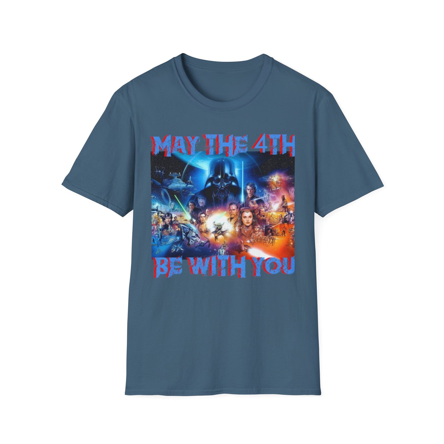Unisex Softstyle T-Shirt - "May the 4th Be With You" Star Wars Tee for Fans