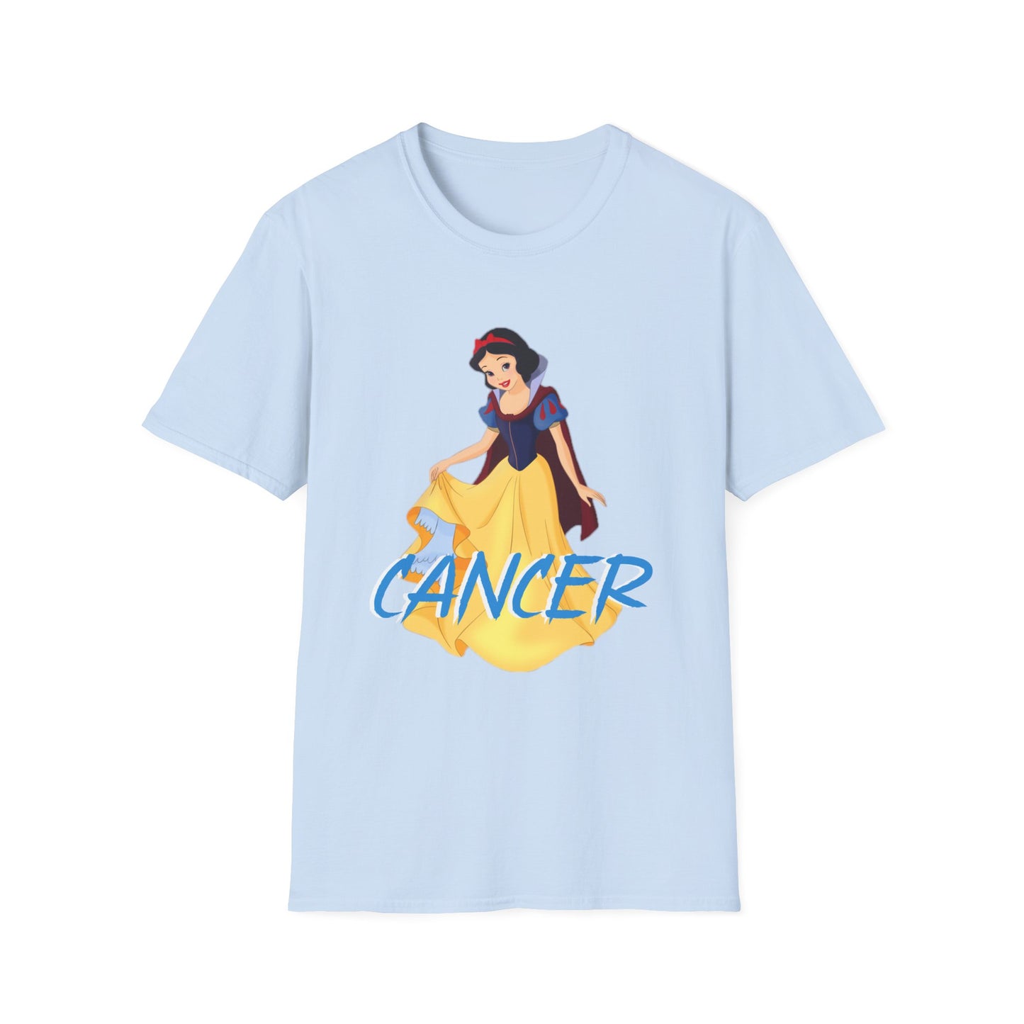Snow White Cancer Unisex Softstyle T-Shirt, Cute Astrology Tee, Disney Inspired Gift, Birthday, Zodiac Sign Apparel, Casual Wear
