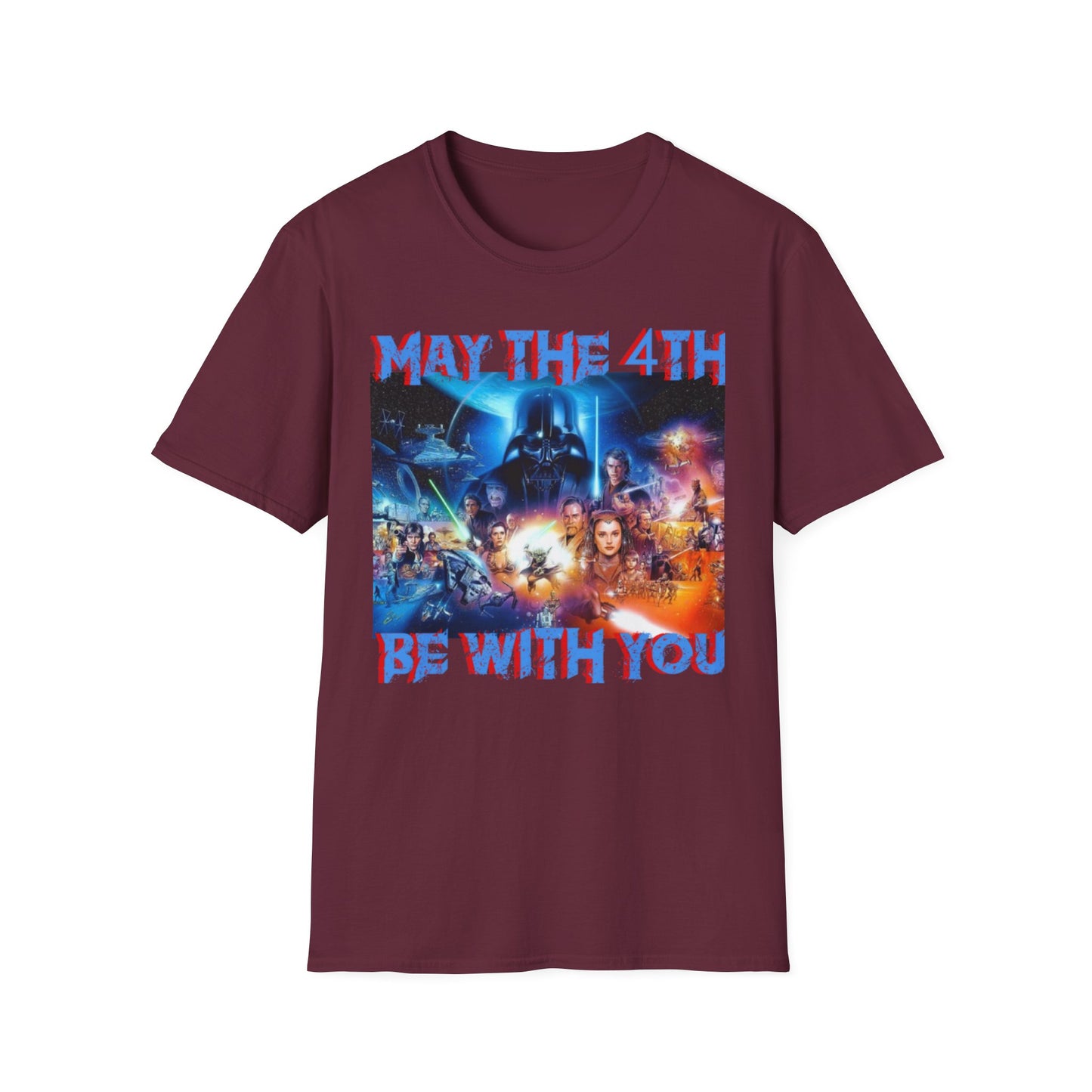 Unisex Softstyle T-Shirt - "May the 4th Be With You" Star Wars Tee for Fans