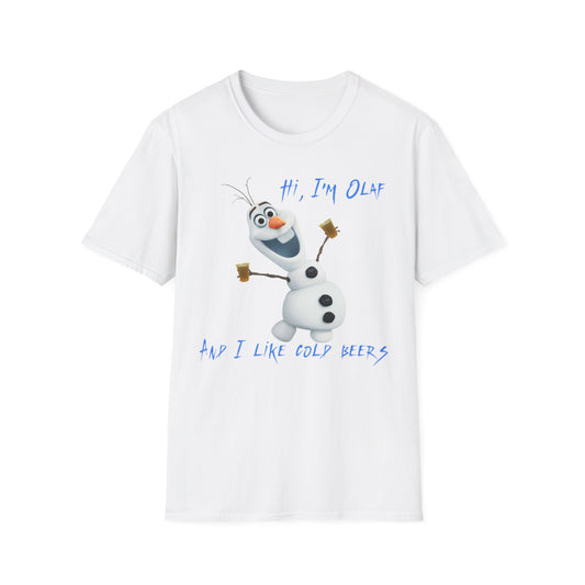 Fun Olaf Beer Unisex T-Shirt - Perfect for Parties and Summer Celebrations