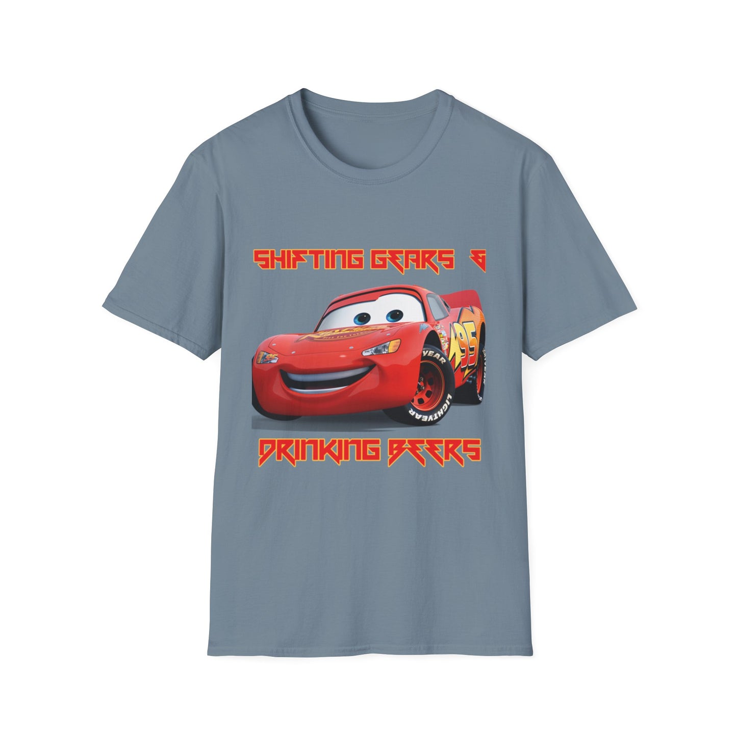 Lightning McQueen Unisex Softstyle T-Shirt - Perfect for Car Lovers and Kids!