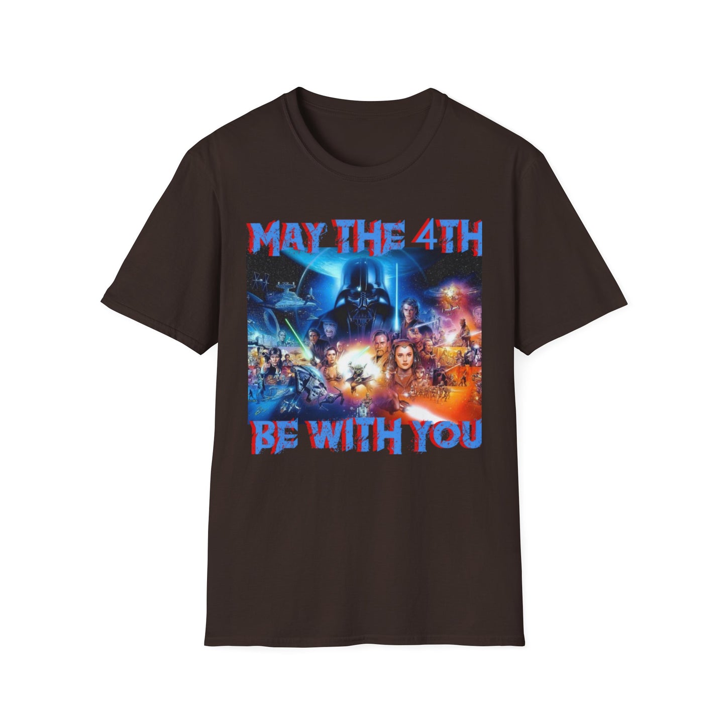 Unisex Softstyle T-Shirt - "May the 4th Be With You" Star Wars Tee for Fans