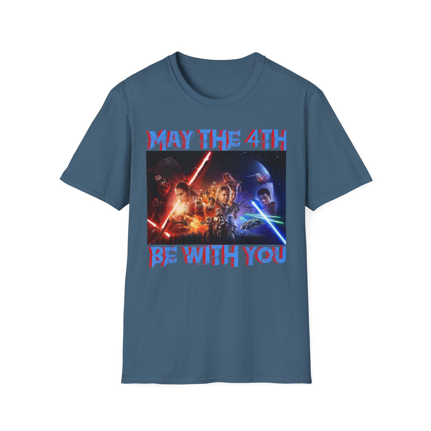 Unisex Softstyle T-Shirt - "May the 4th Be With You" Star Wars Tee for Fans