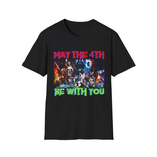 Unisex Softstyle T-Shirt - "May the 4th Be With You" Star Wars Tee for Fans
