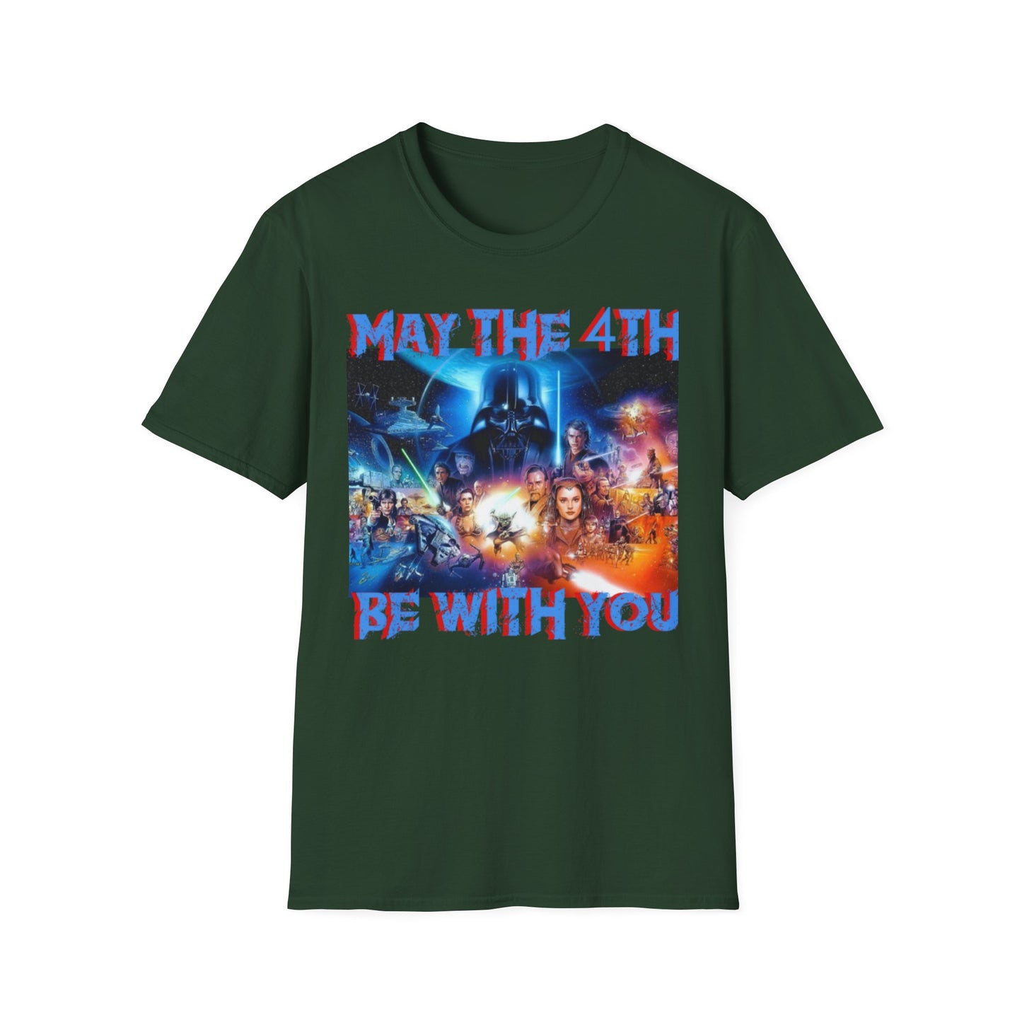 Unisex Softstyle T-Shirt - "May the 4th Be With You" Star Wars Tee for Fans