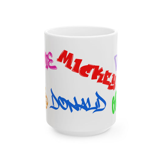 Colorful Cartoon Character Ceramic Mug - 11oz & 15oz