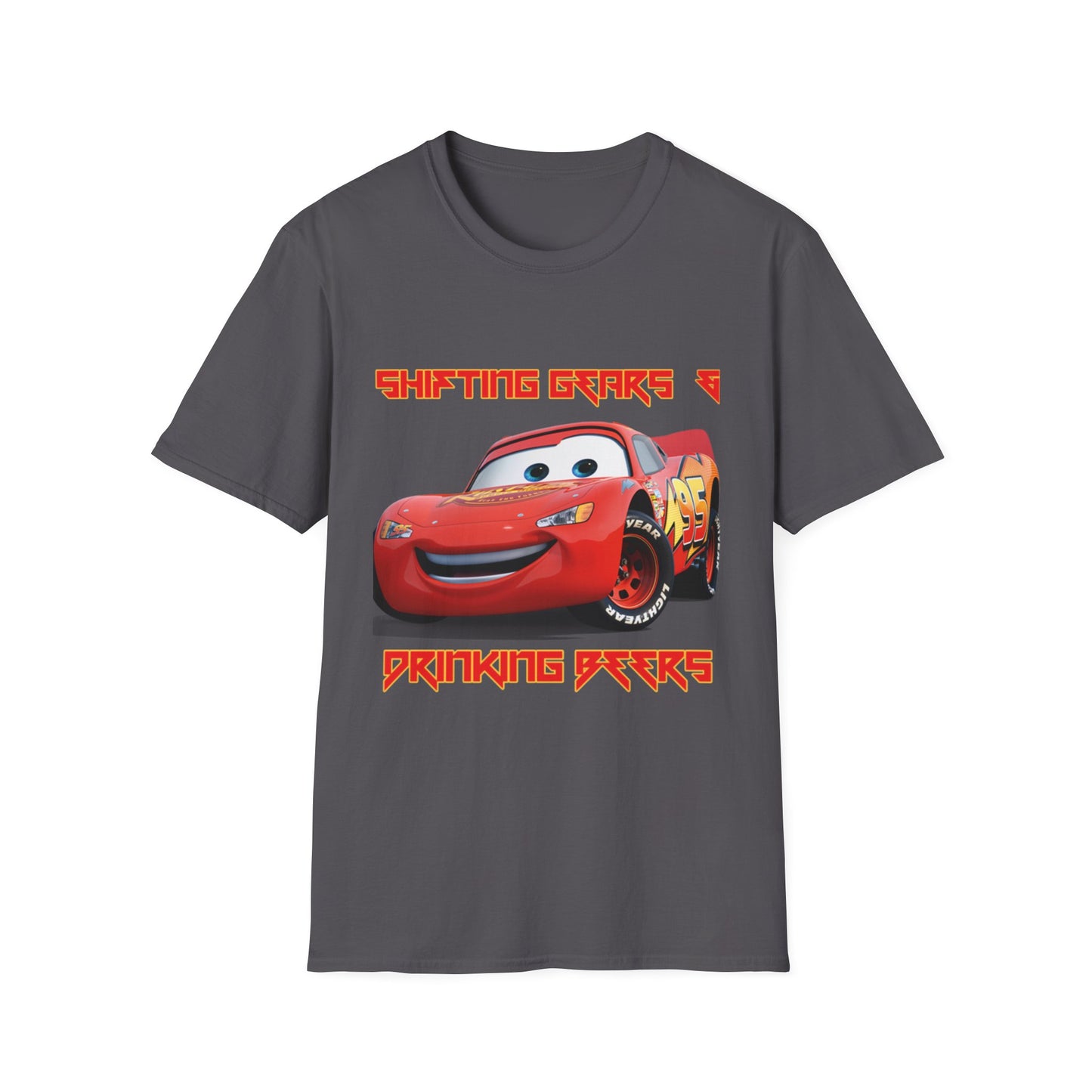 Lightning McQueen Unisex Softstyle T-Shirt - Perfect for Car Lovers and Kids!