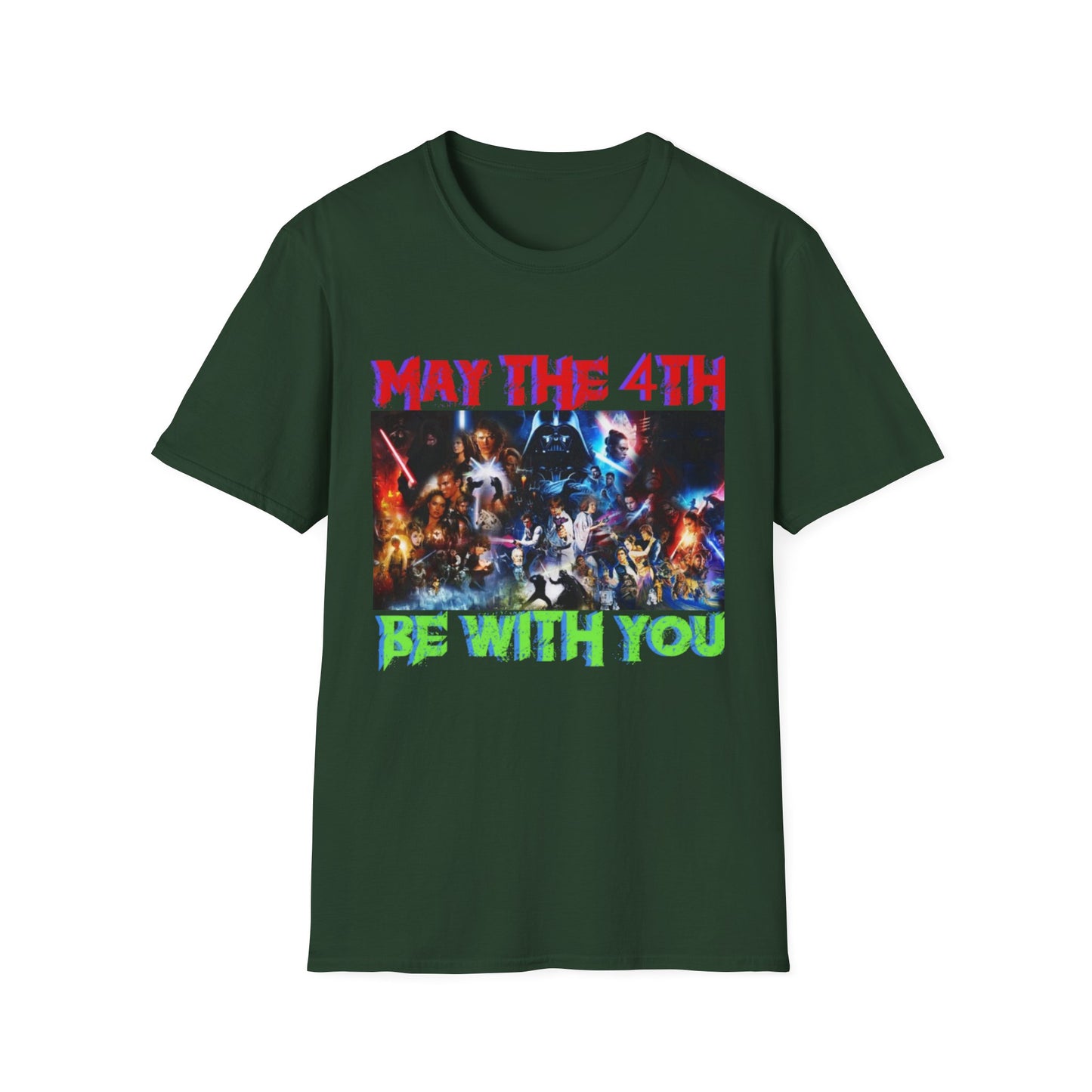 Unisex Softstyle T-Shirt - "May the 4th Be With You" Star Wars Tee for Fans
