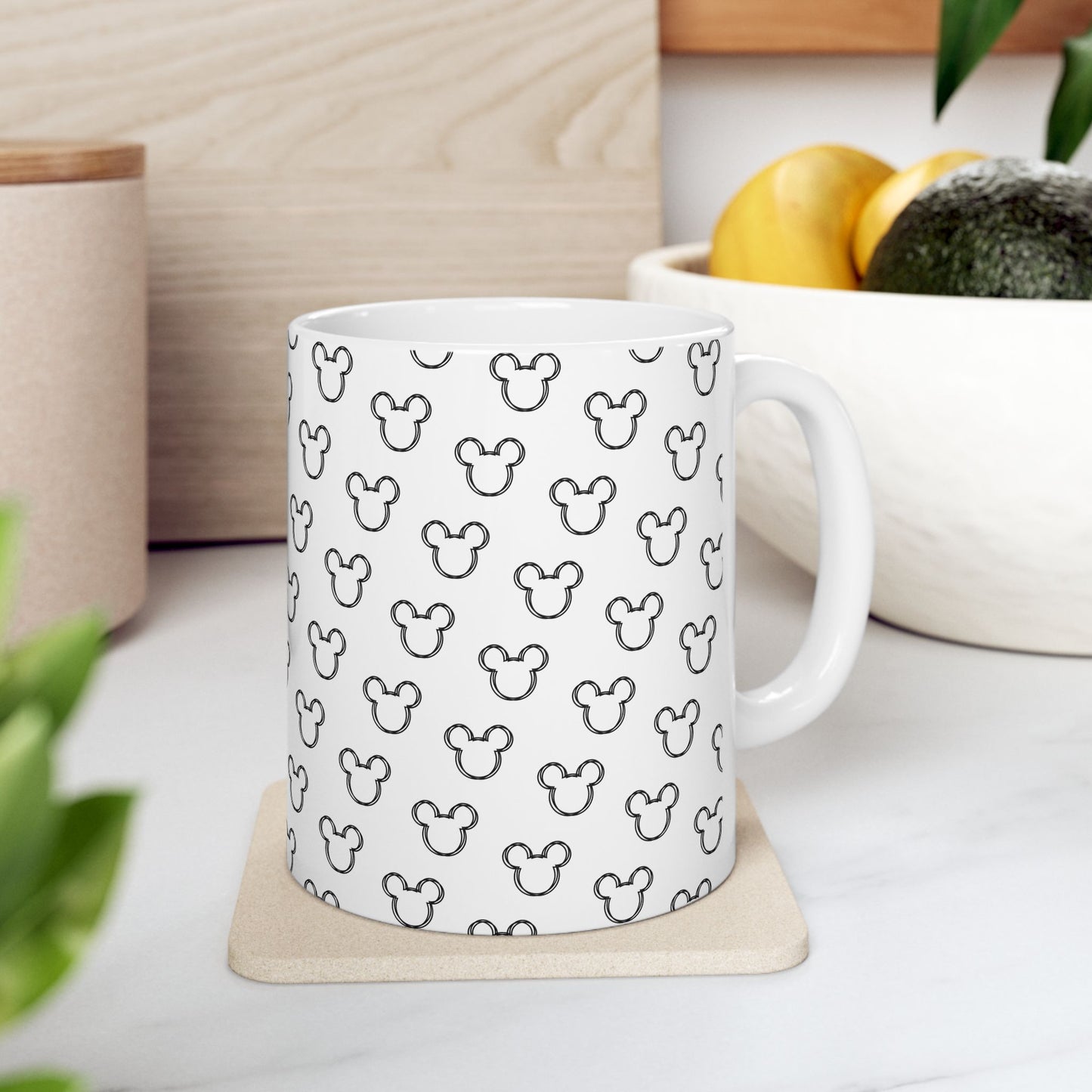 Mickey Mouse Pattern Ceramic Mug - Fun Gift for Disney Lovers - 11oz & 15oz