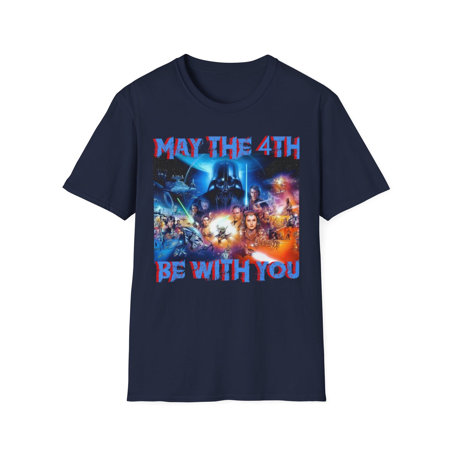 Unisex Softstyle T-Shirt - "May the 4th Be With You" Star Wars Tee for Fans