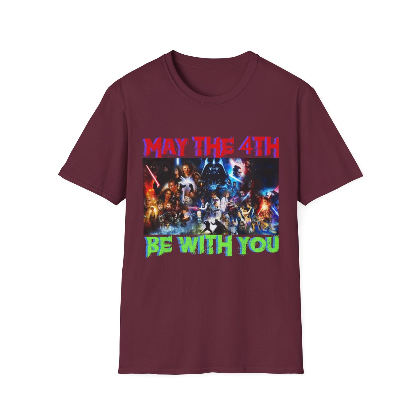 Unisex Softstyle T-Shirt - "May the 4th Be With You" Star Wars Tee for Fans