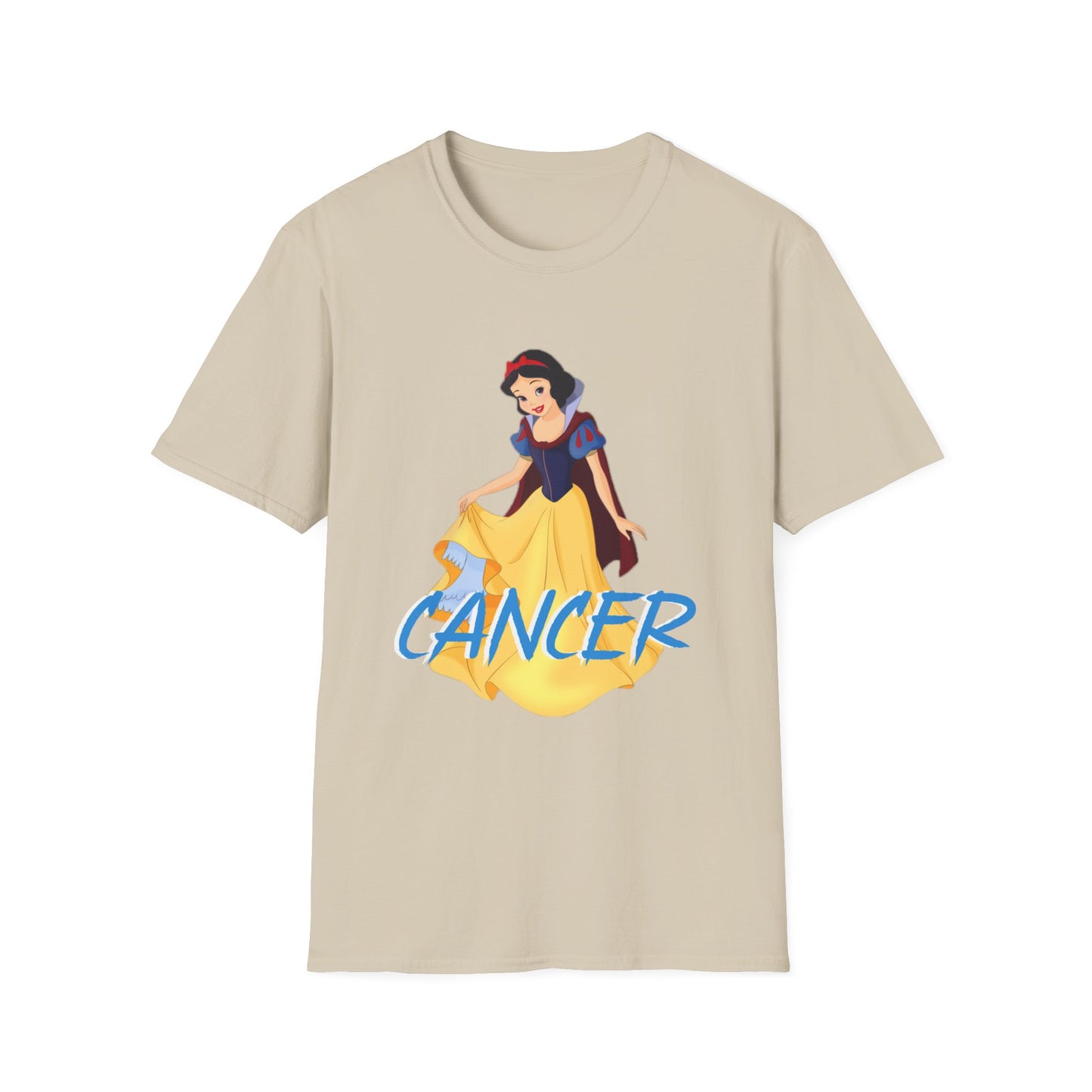 Snow White Cancer Unisex Softstyle T-Shirt, Cute Astrology Tee, Disney Inspired Gift, Birthday, Zodiac Sign Apparel, Casual Wear