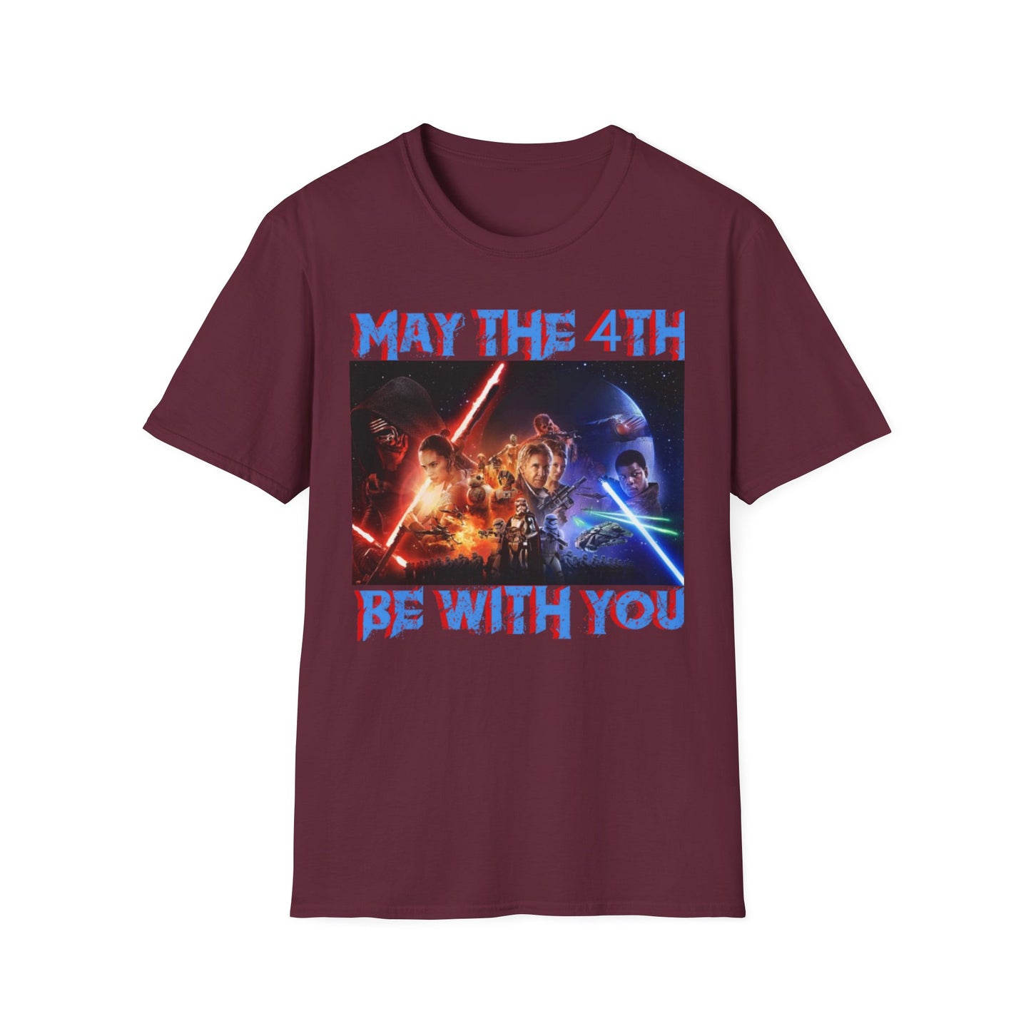 Unisex Softstyle T-Shirt - "May the 4th Be With You" Star Wars Tee for Fans