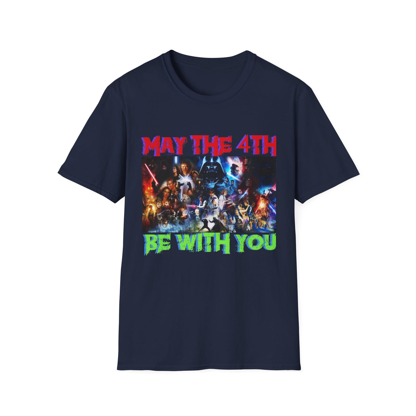 Unisex Softstyle T-Shirt - "May the 4th Be With You" Star Wars Tee for Fans