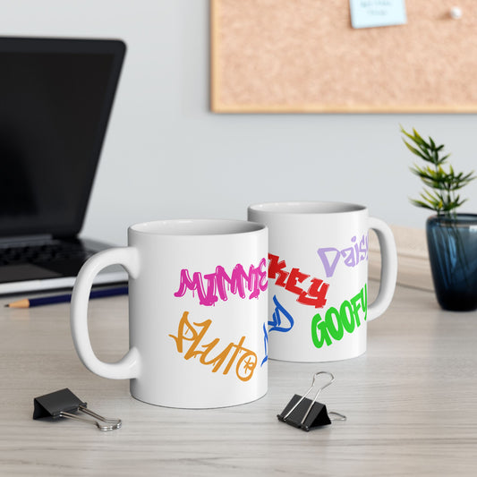 Colorful Cartoon Character Ceramic Mug - 11oz & 15oz