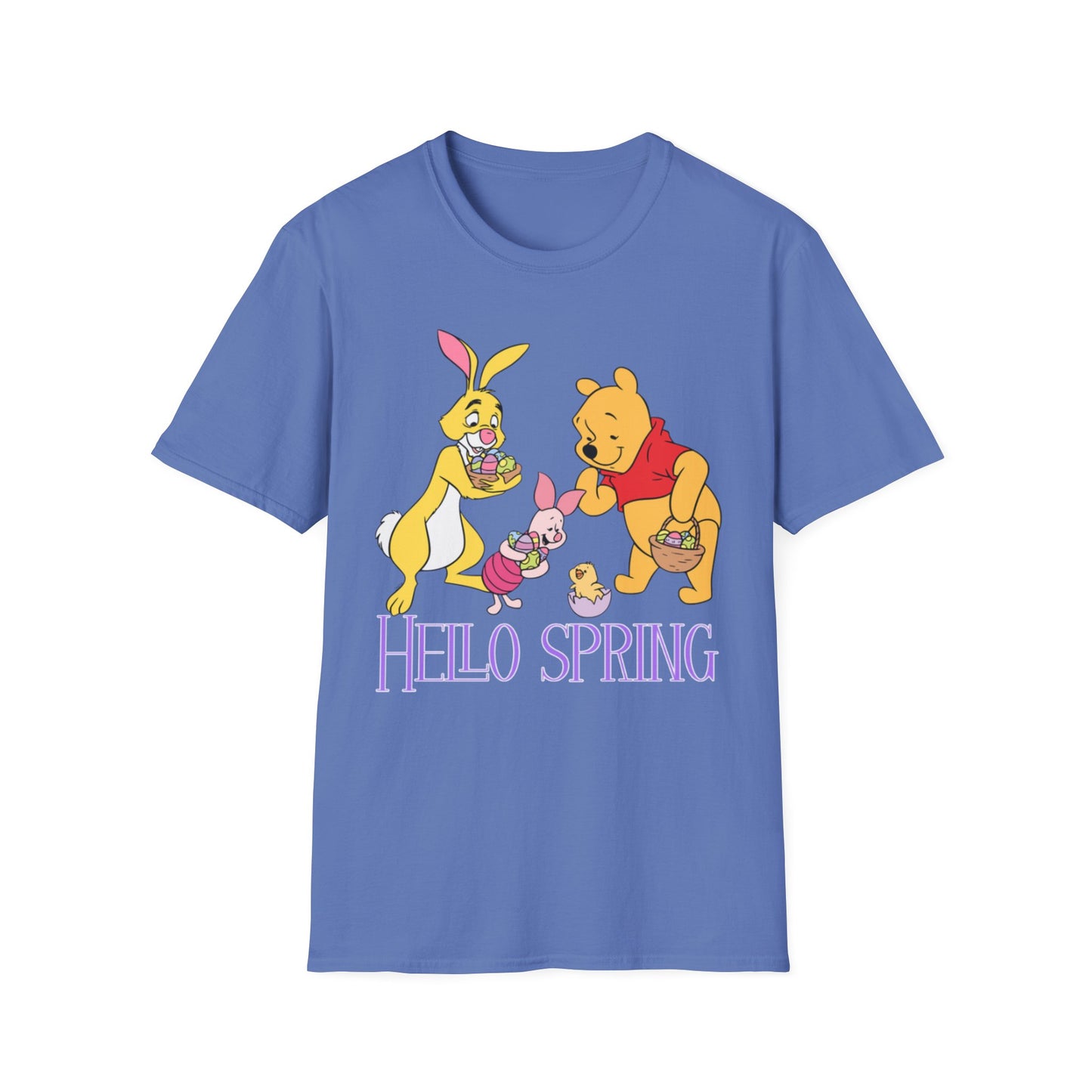 Hello Spring Unisex Softstyle T-Shirt with Winnie the Pooh & Friends