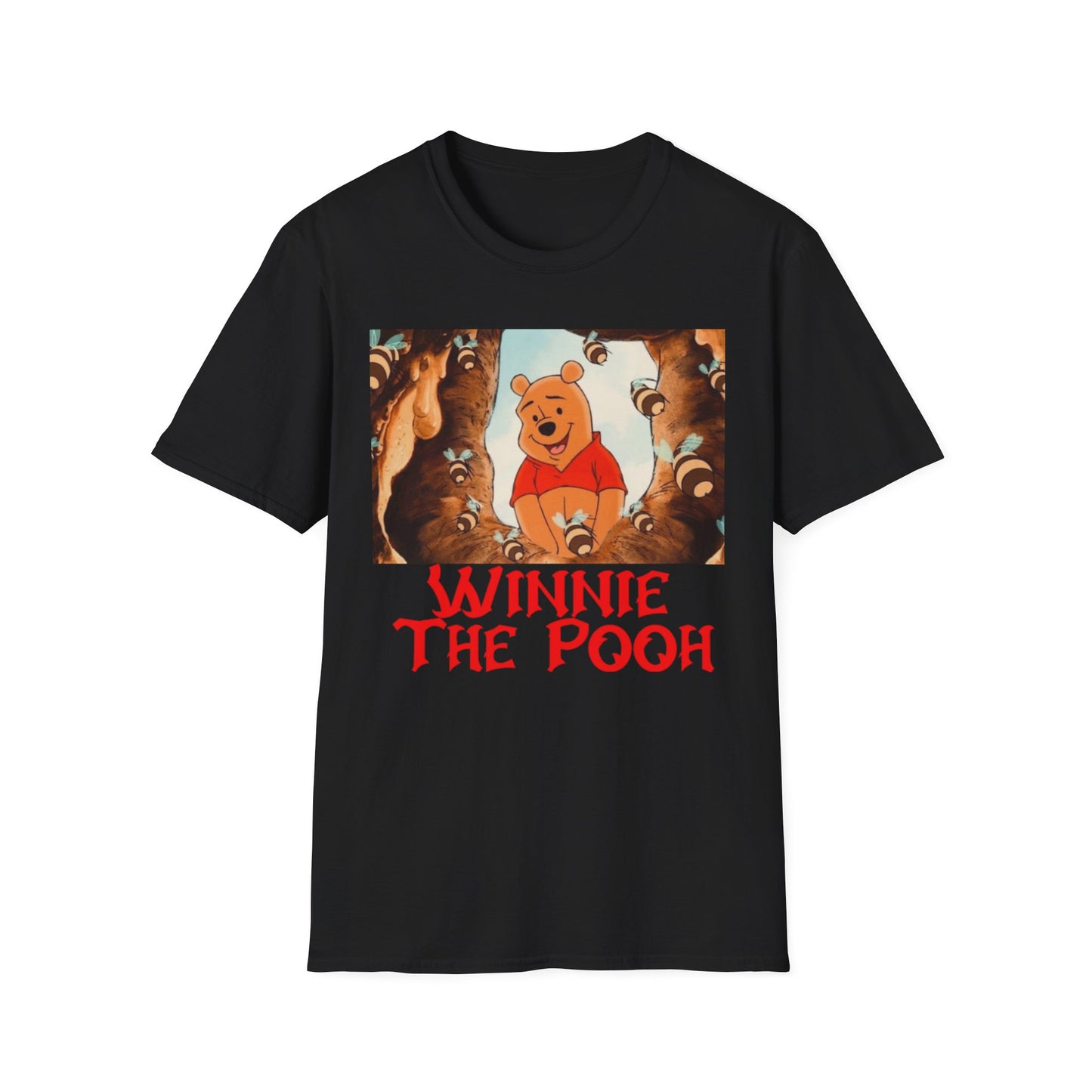 Winnie the Pooh Unisex Softstyle T-Shirt - Nostalgic Cartoon Tee for Kids and Adults